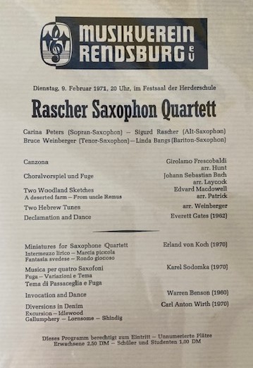 Foto: Christine Rall Programmblatt 1. Konzert RSQ